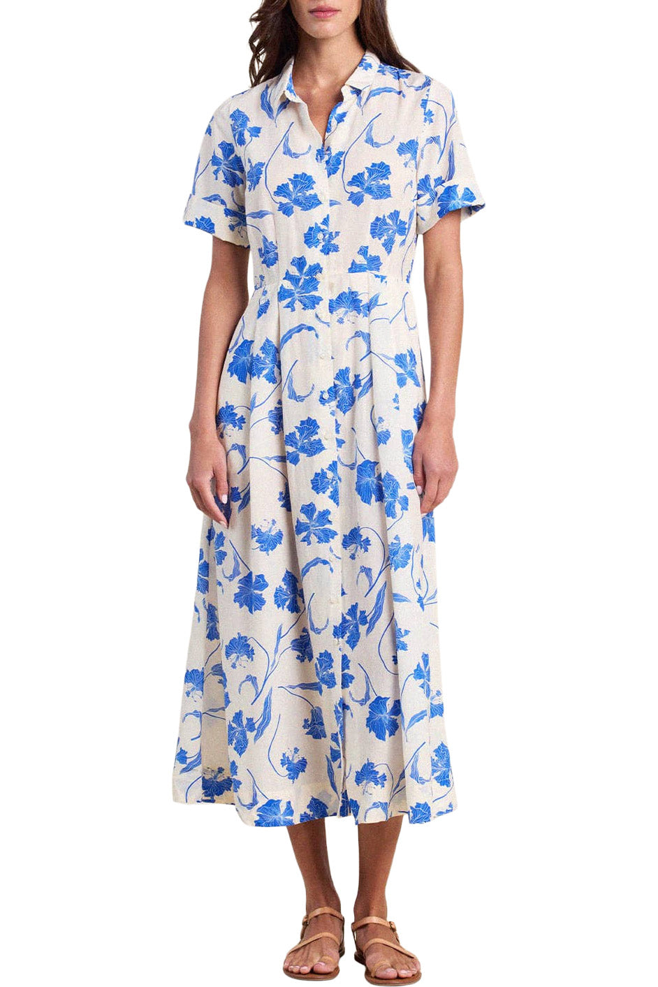 Trovata Birds of Paradis Aster Dress in Blue Iris