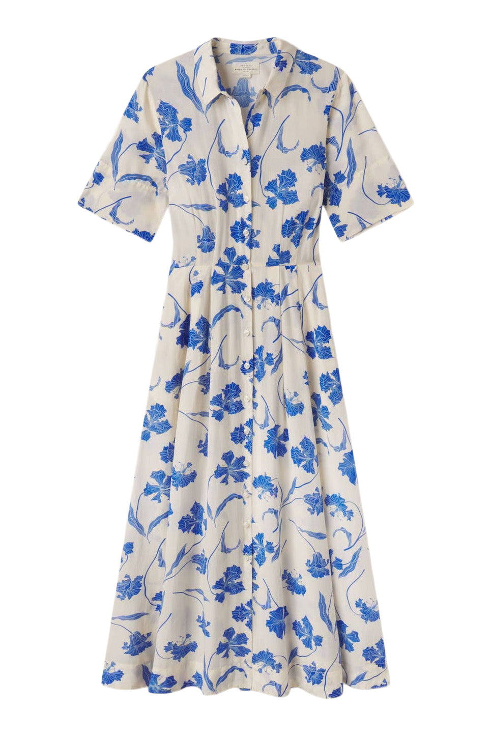 Trovata Birds of Paradis Aster Dress in Blue Iris