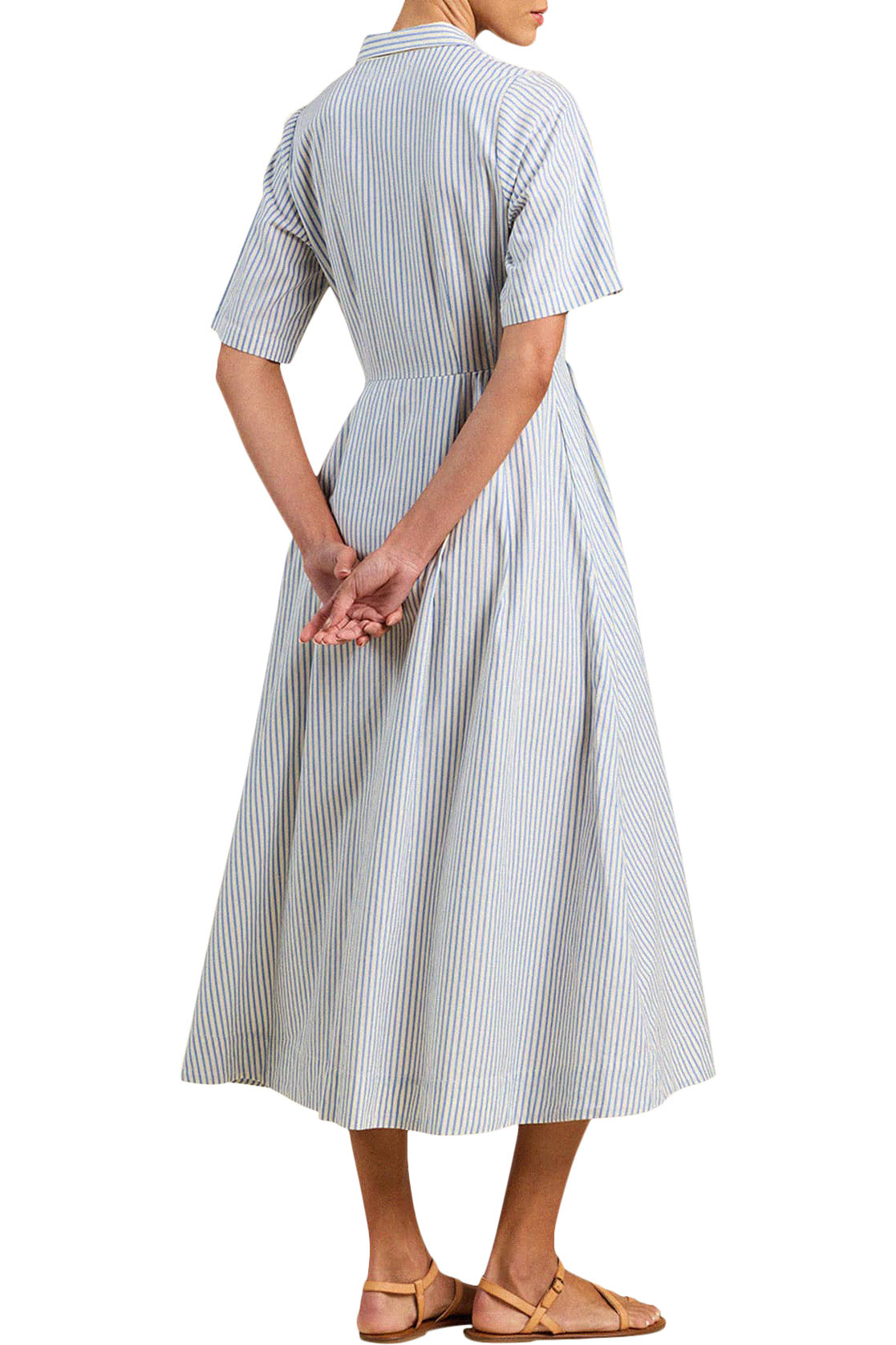 【限界値下げ】【即購入可】THE TOE Aster Dress S Trovata Birds of Paradis Aster Dress in Seaside Stripe