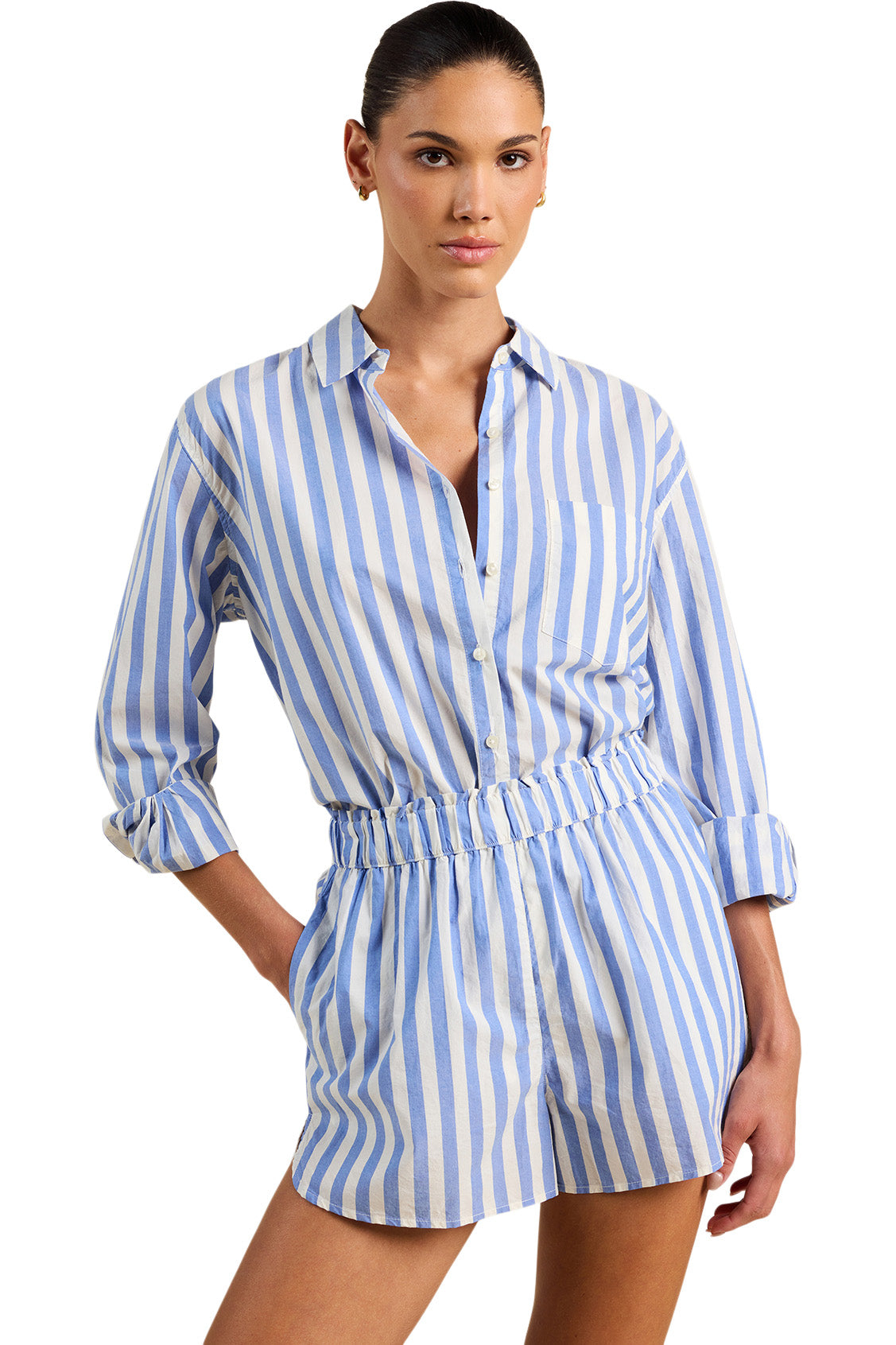 Trovata Birds of Paradis Blake Oversized Shirt in Volpi Lines