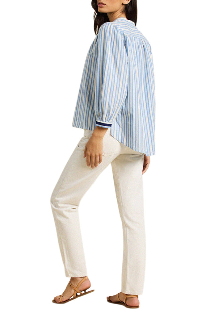 Trovata Birds of Paradis Clara Blouse in Bahia Stripe