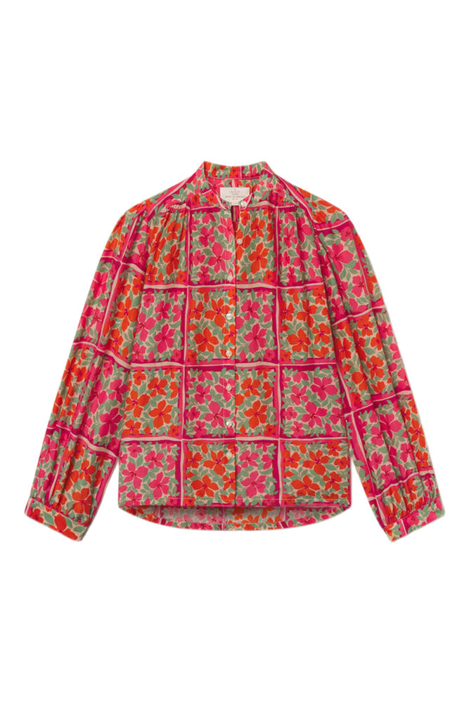Trovata Birds of Paradis Clara Blouse in Botanic Tile