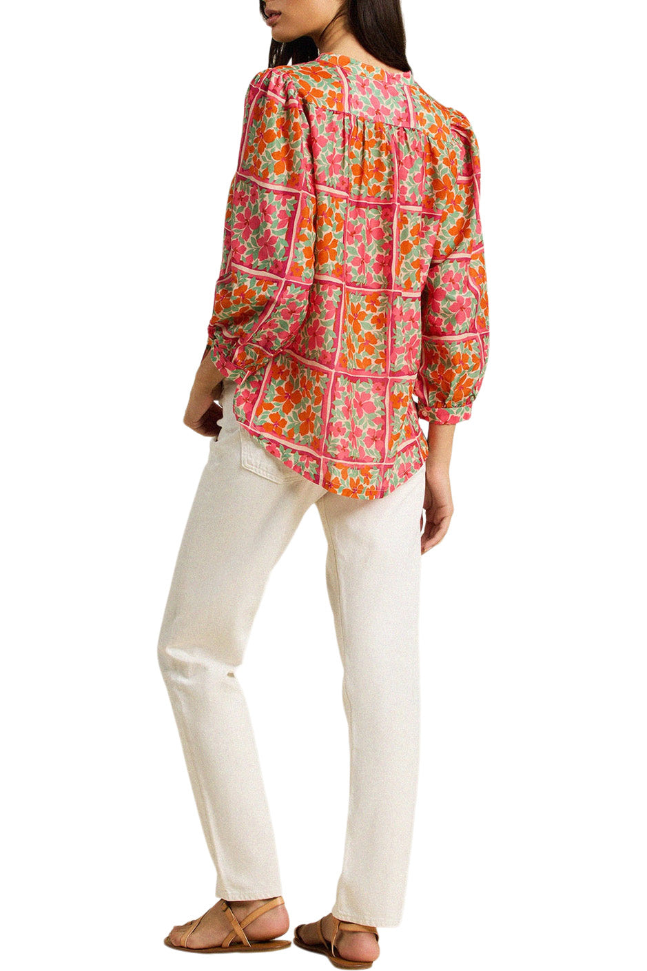 Trovata Birds of Paradis Clara Blouse in Botanic Tile