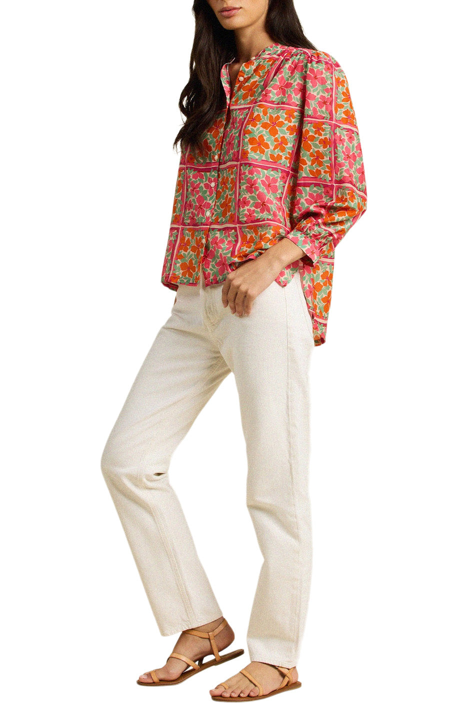 Trovata Birds of Paradis Clara Blouse in Botanic Tile