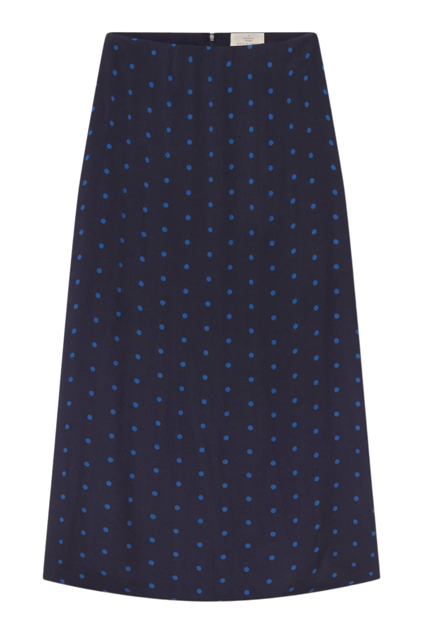 Trovata Birds of Paradis Demi Skirt in Azure Polka Dot