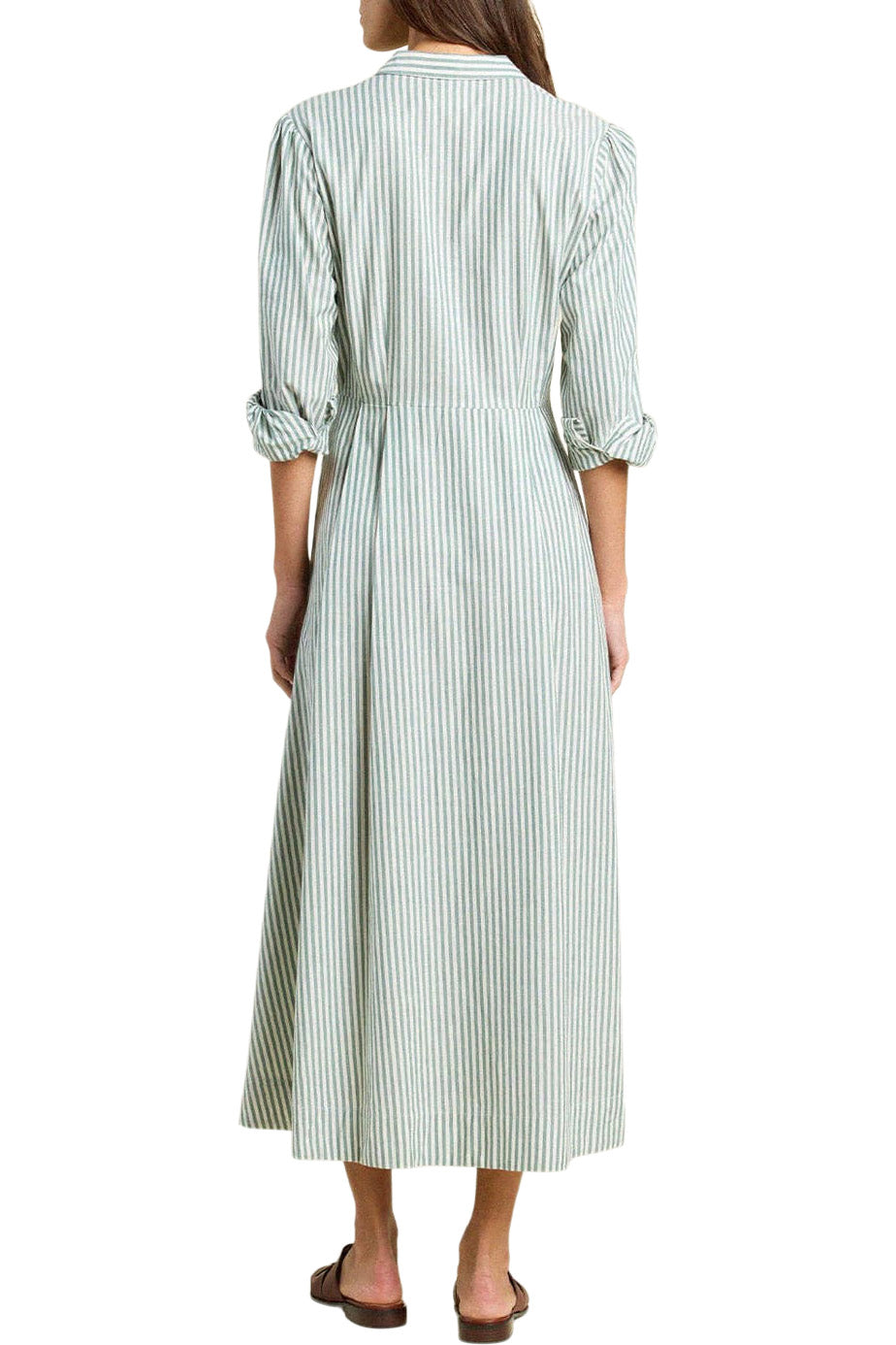 Trovata Birds of Paradis Emmelie Dress in Green Stripe