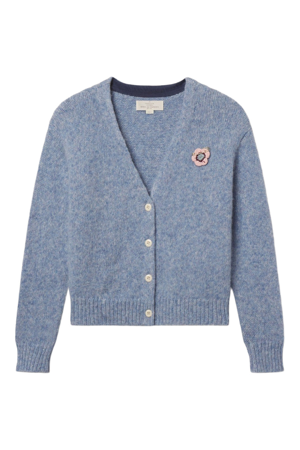 Trovata Birds of Paradis Esra Cardigan in Pewter