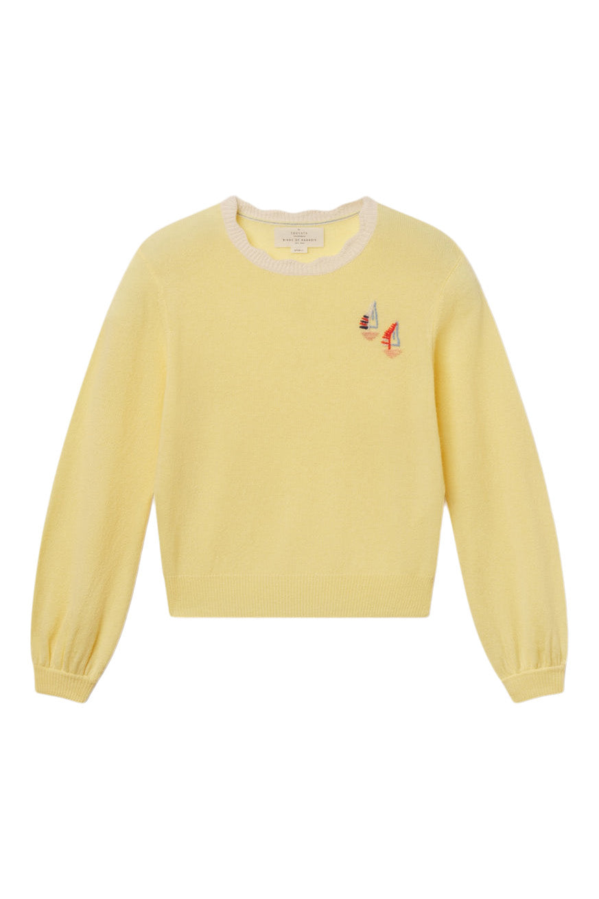 Trovata Birds of Paradis Kate Sweater in Soleil Sailboats