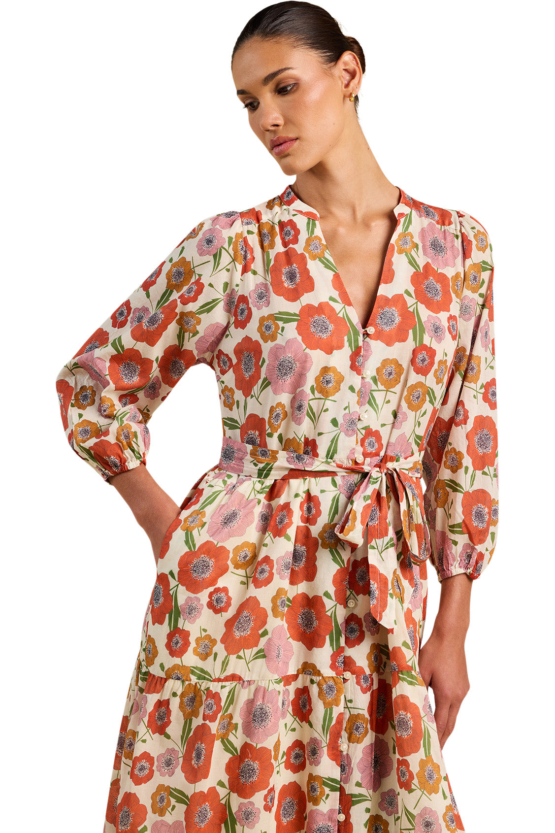 Trovata Birds of Paradis Lia Dress in Poppy Costa