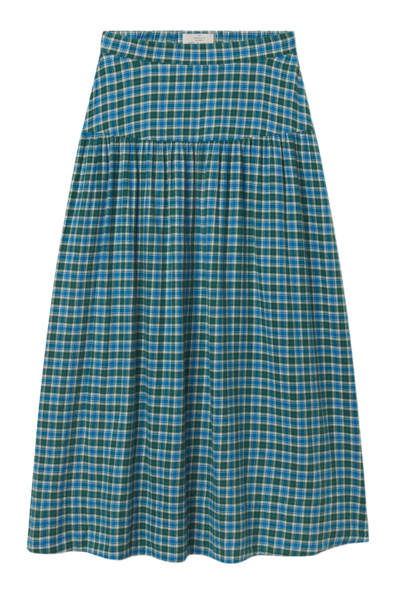 Trovata Birds of Paradis Lydia Skirt in Fogline Plaid