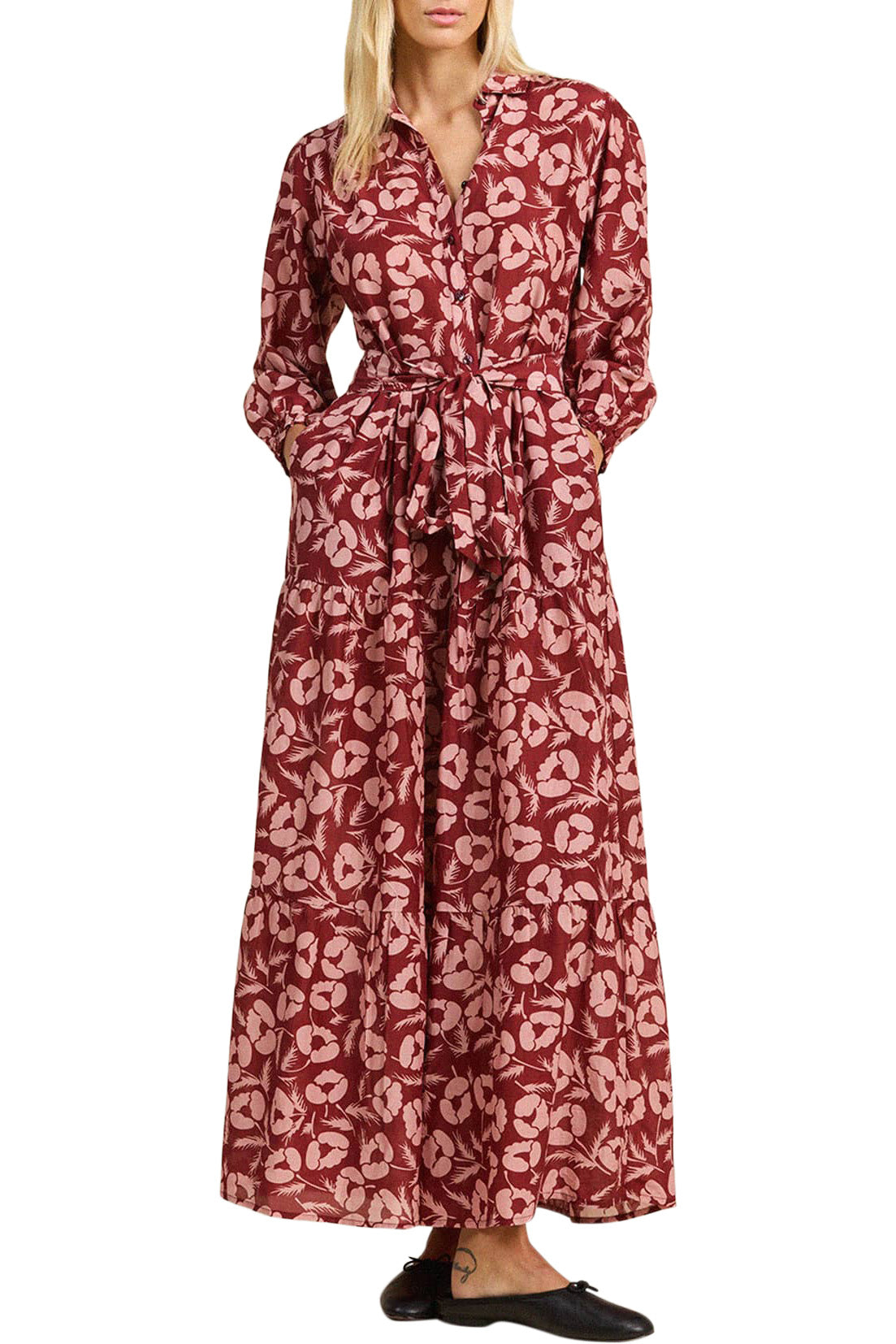 Trovata Birds of Paradis Martina Dress in Briar Rosewood
