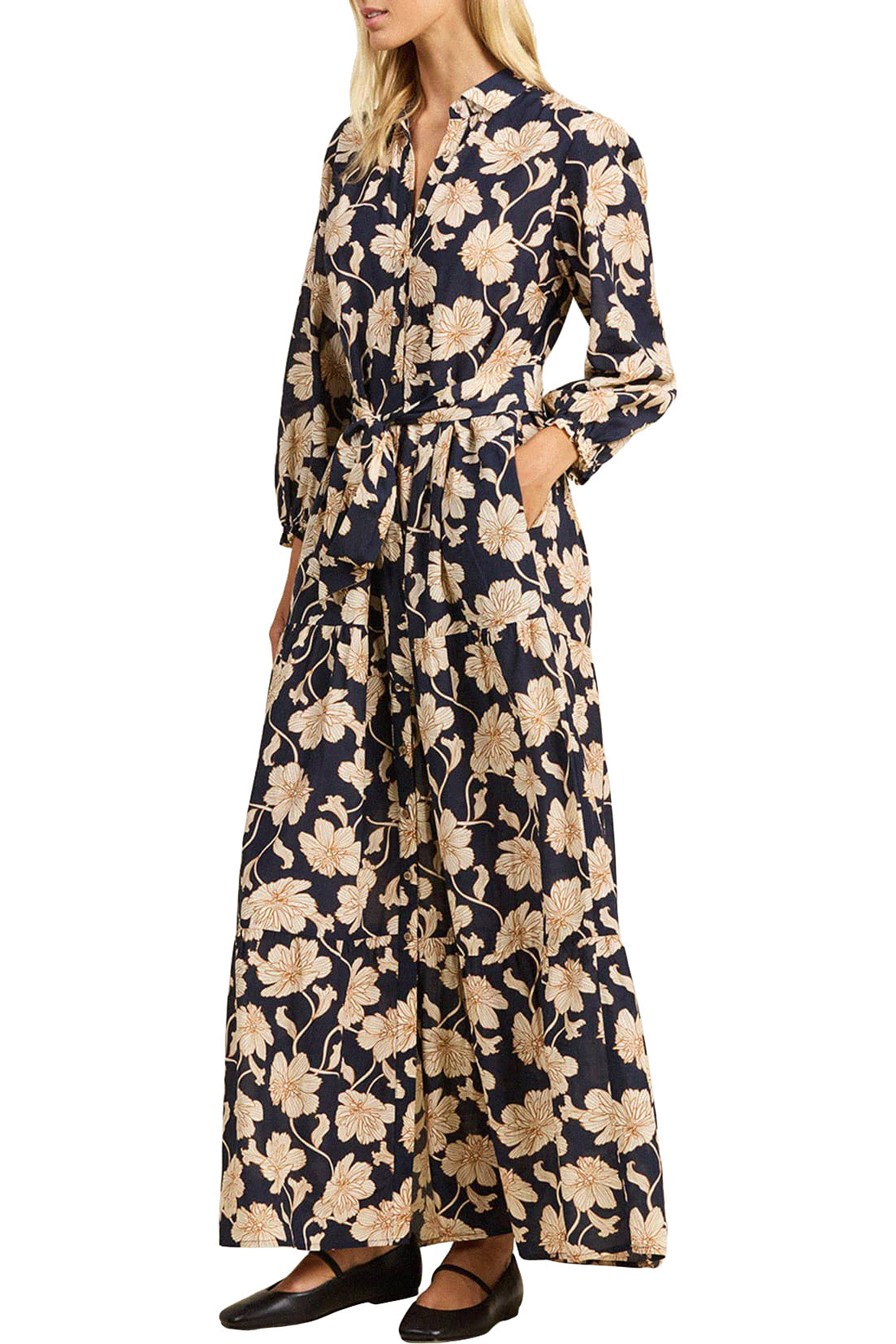 Trovata Birds of Paradis Martina Dress in Viola Nocturne
