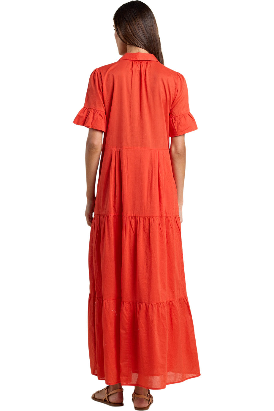 Trovata Birds of Paradis Martine Dress in Tomato
