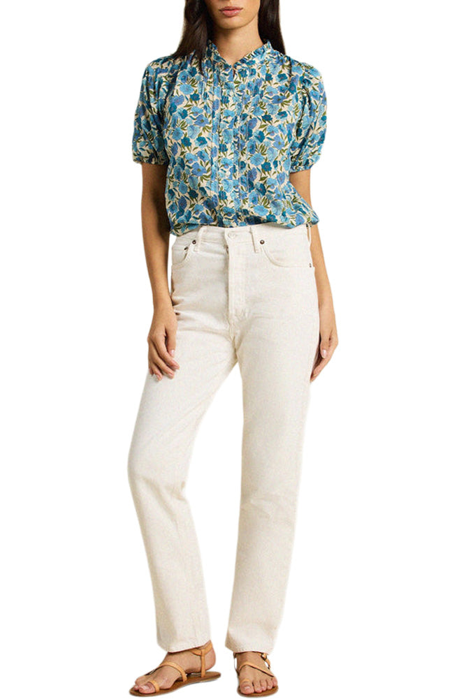 Trovata Birds of Paradis Mira Blouse in Cielo Floral