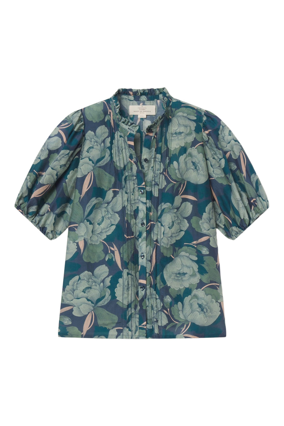 Trovata Birds of Paradis Mira Blouse in Hushed Shadow