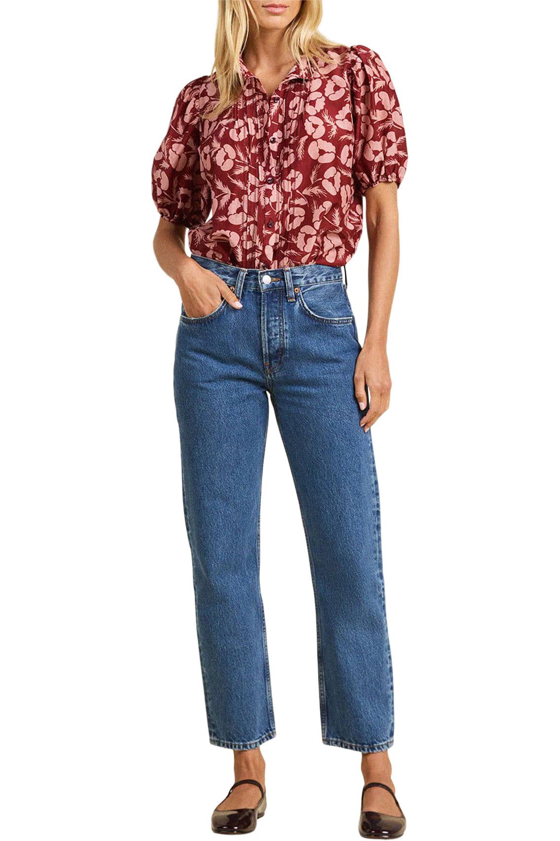 Trovata Birds of Paradis Mira Blouse in Rosewood
