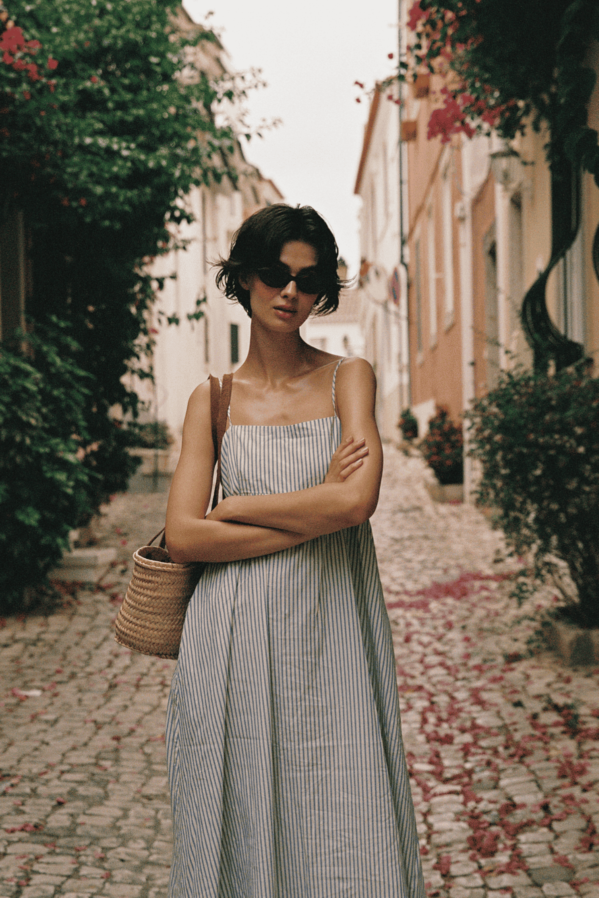 Trovata Birds of Paradis Mirela Dress in Seaside Stripe