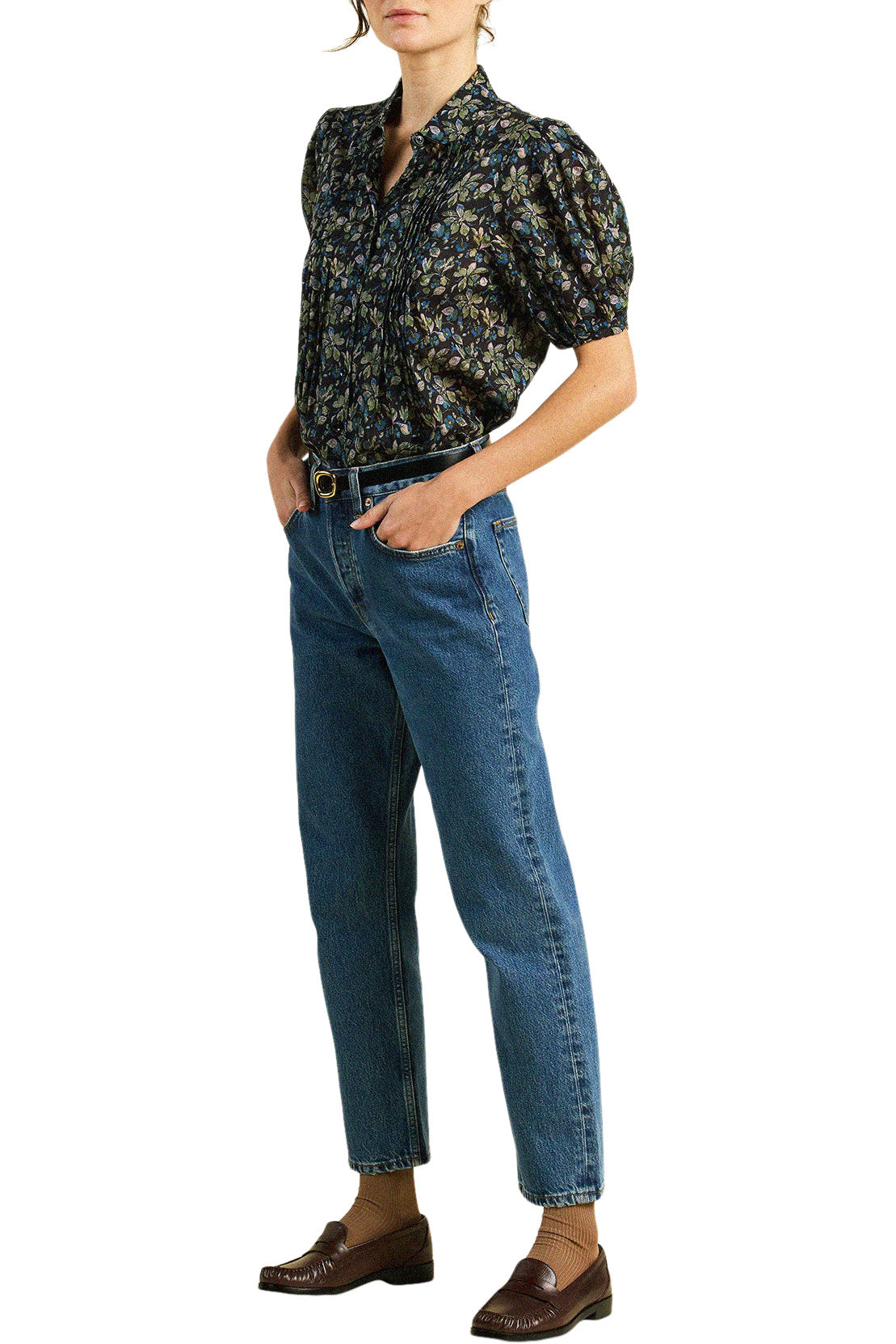 Trovata Birds of Paradis Nadine Blouse in Orchard Frost