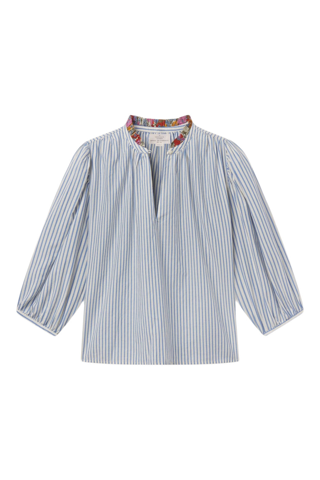 Trovata Birds of Paradis Orly Blouse in Seaside Stripe