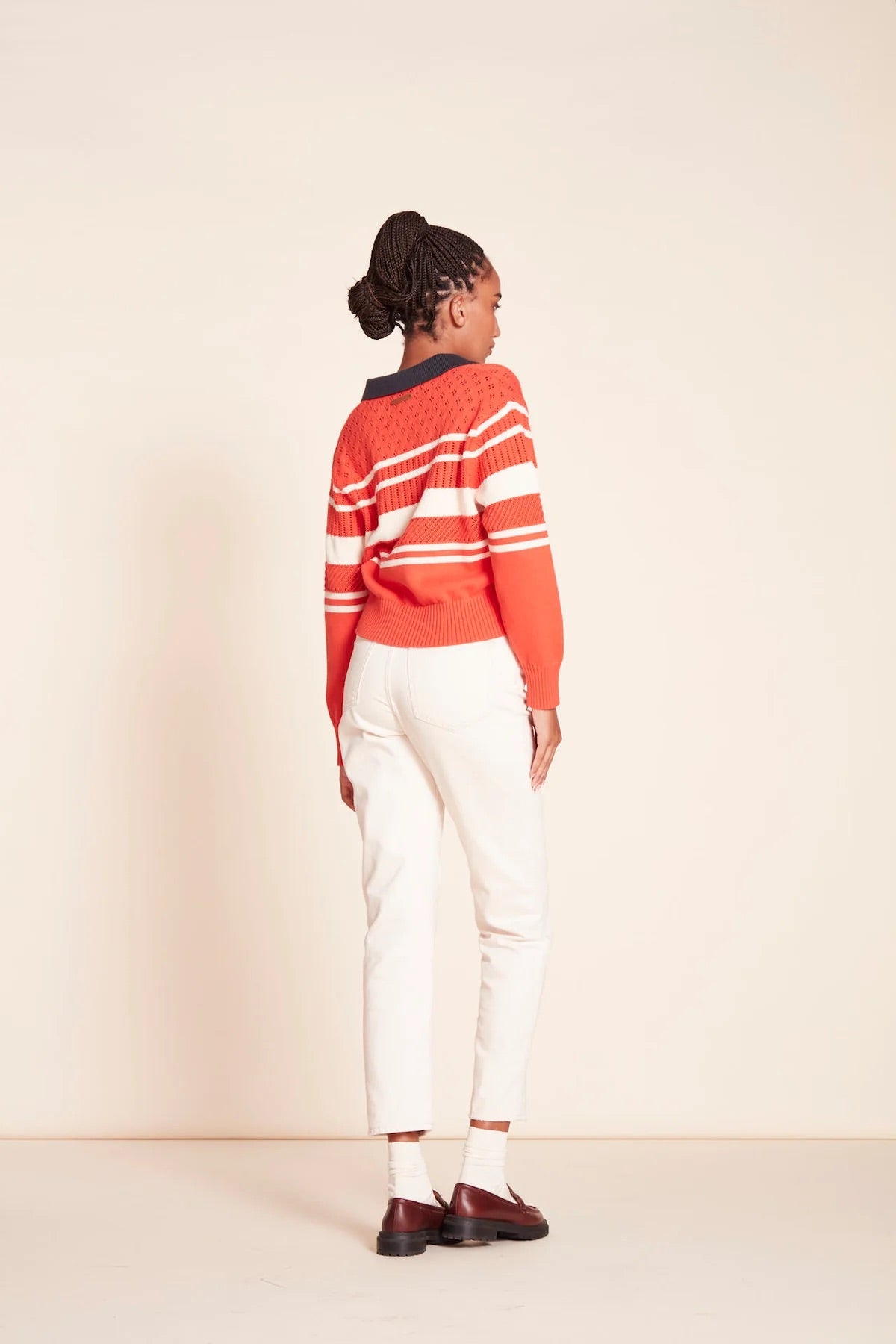 Trovata Birds of Paradis Parker Polo Sweater in Red
