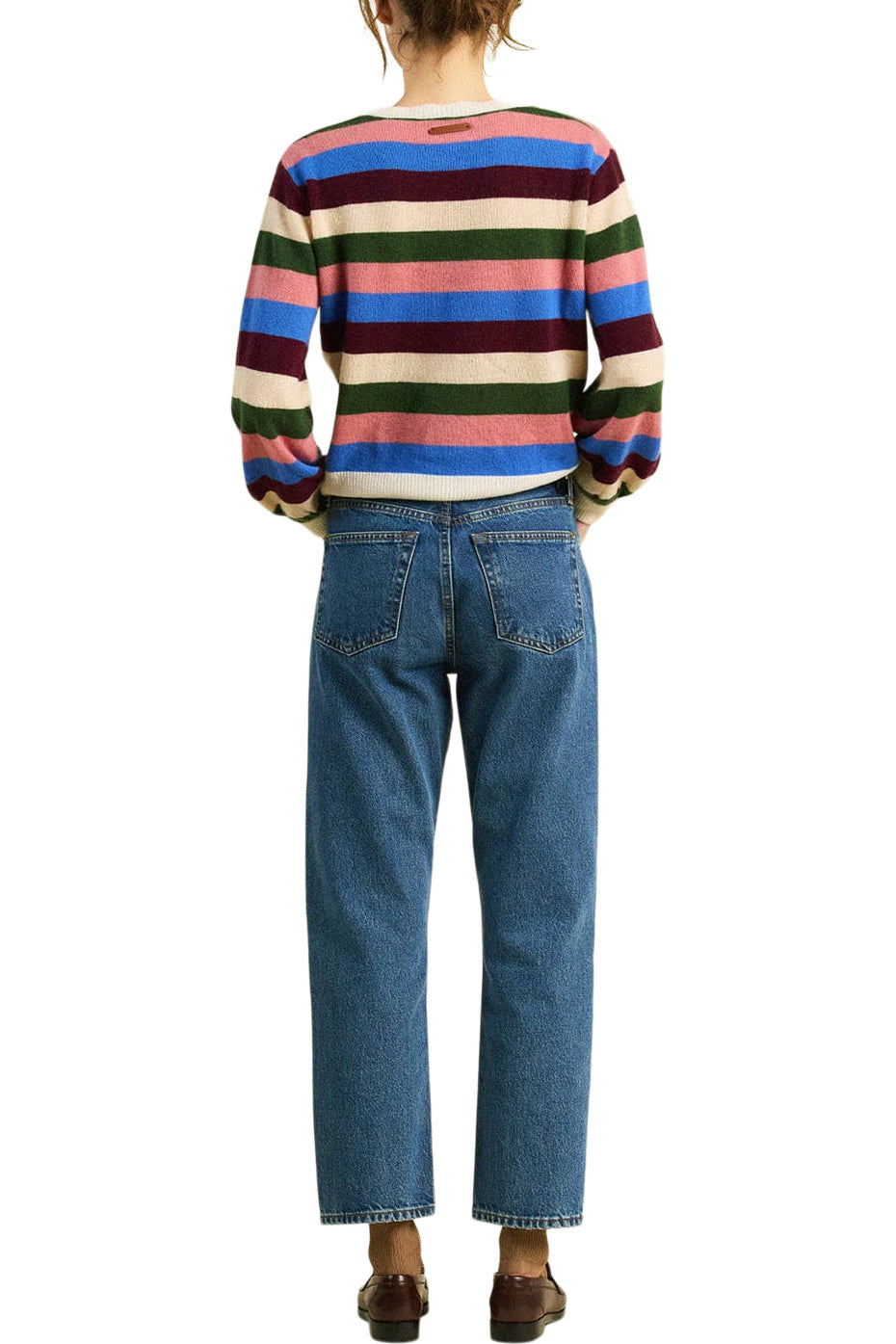 Trovata Birds of Paradis Ryann Sweater in Multi Stripe