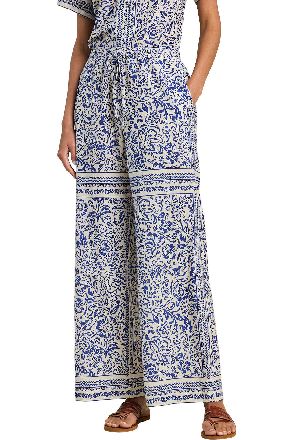 Trovata Birds of Paradis Vera Pants in Hydra Border
