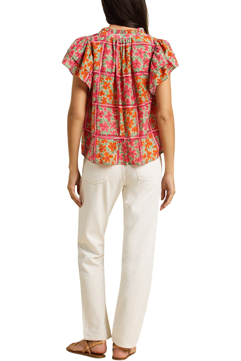 Trovata Birds of Paradis Violette Blouse in Botanic Tile
