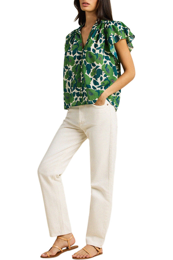 Trovata Birds of Paradis Violette Blouse in Vega Floral