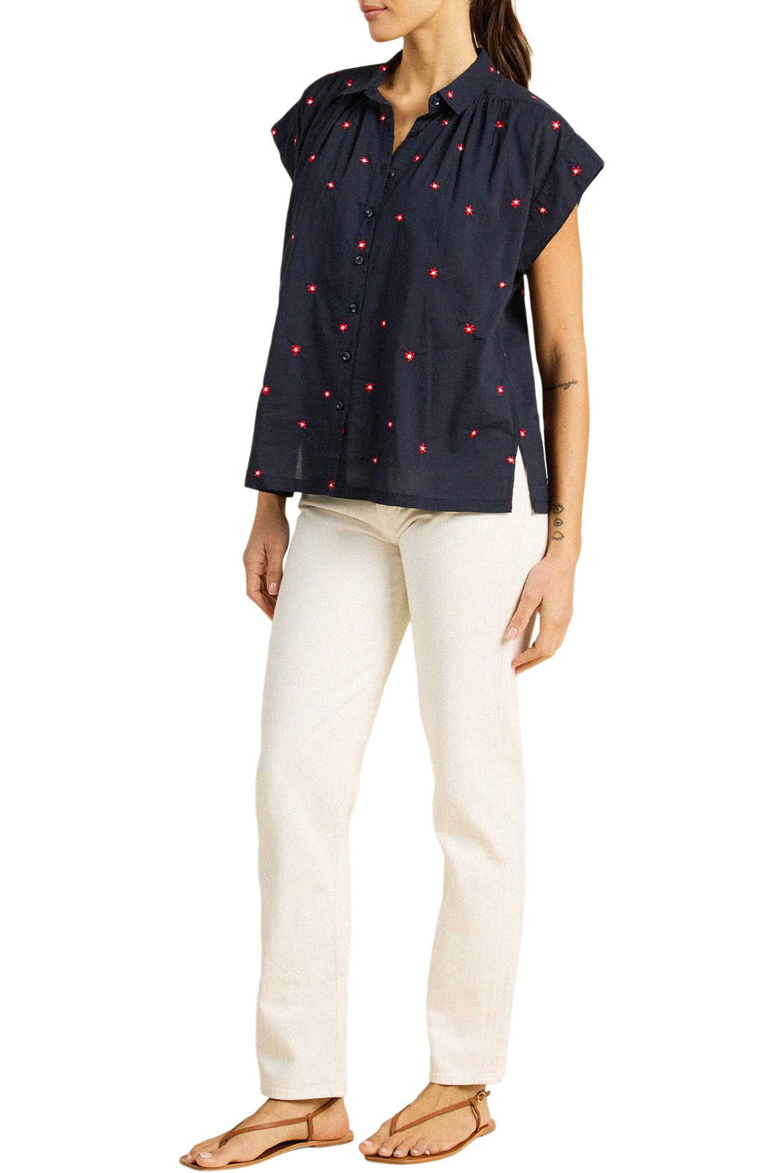 Trovata Birds of Paradise Della Shirt in Daisy Dot