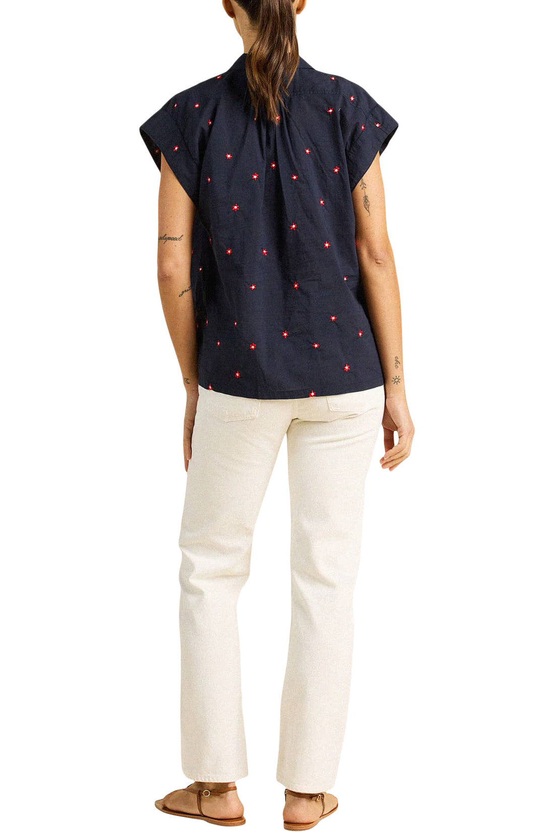 Trovata Birds of Paradise Della Shirt in Daisy Dot