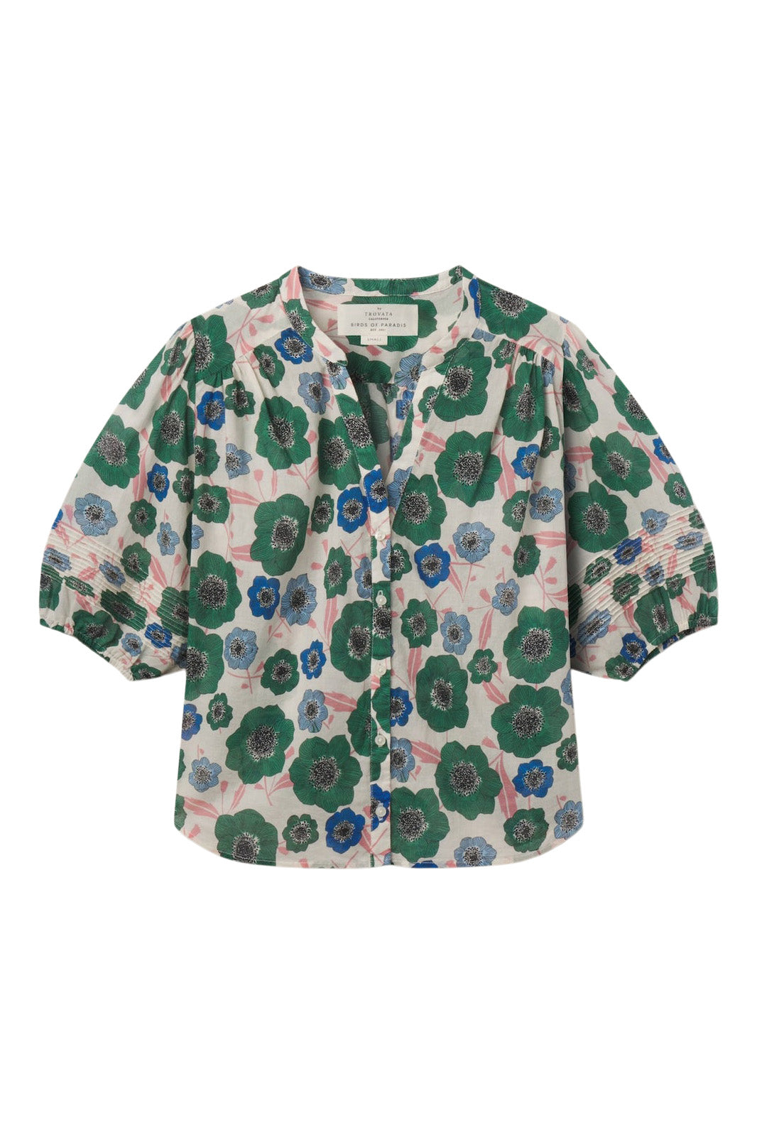 Trovata Birds of Paradise Loren Blouse in Green House Bloom