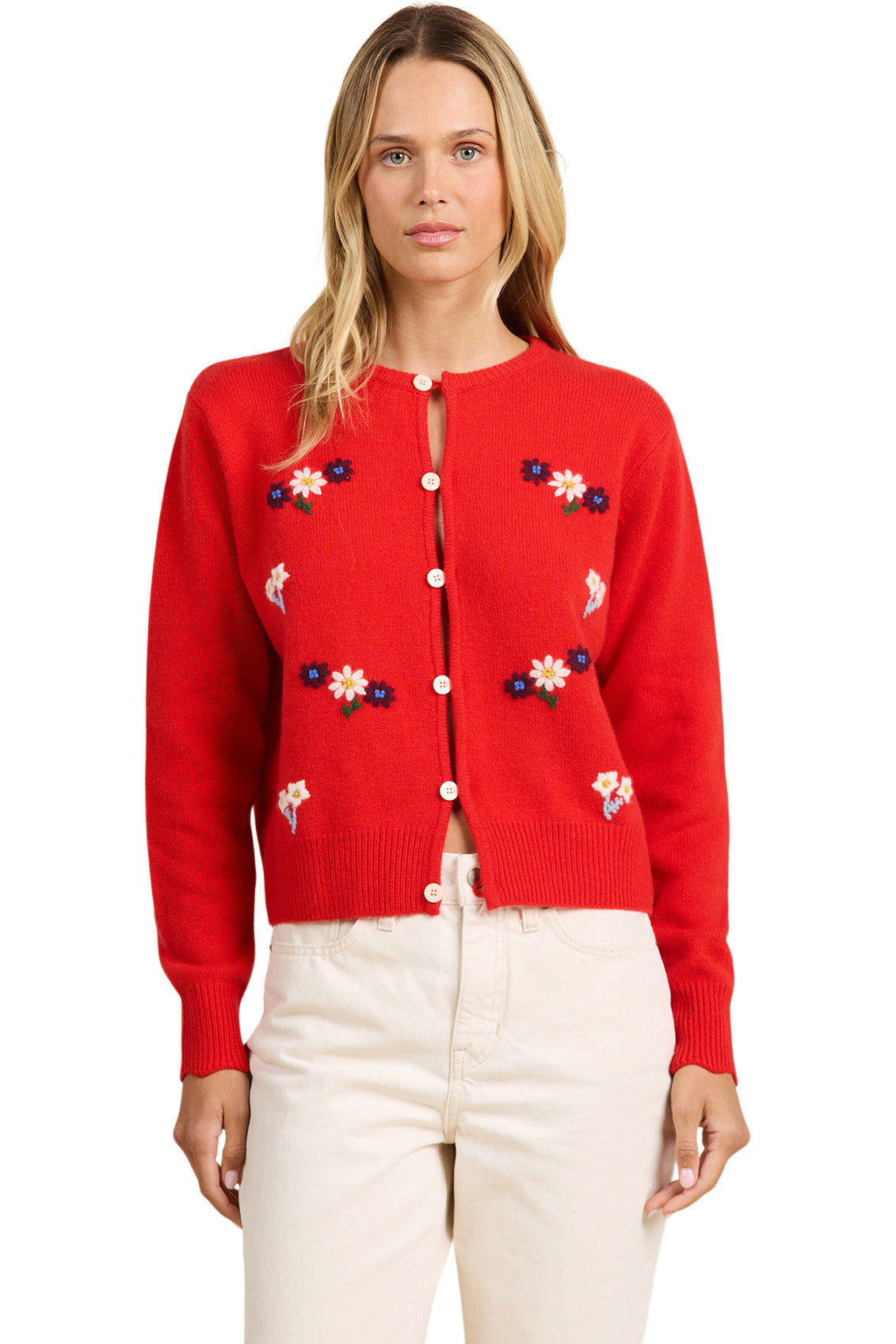 Trovata Brids of Paradis Loretta Sweater in Red