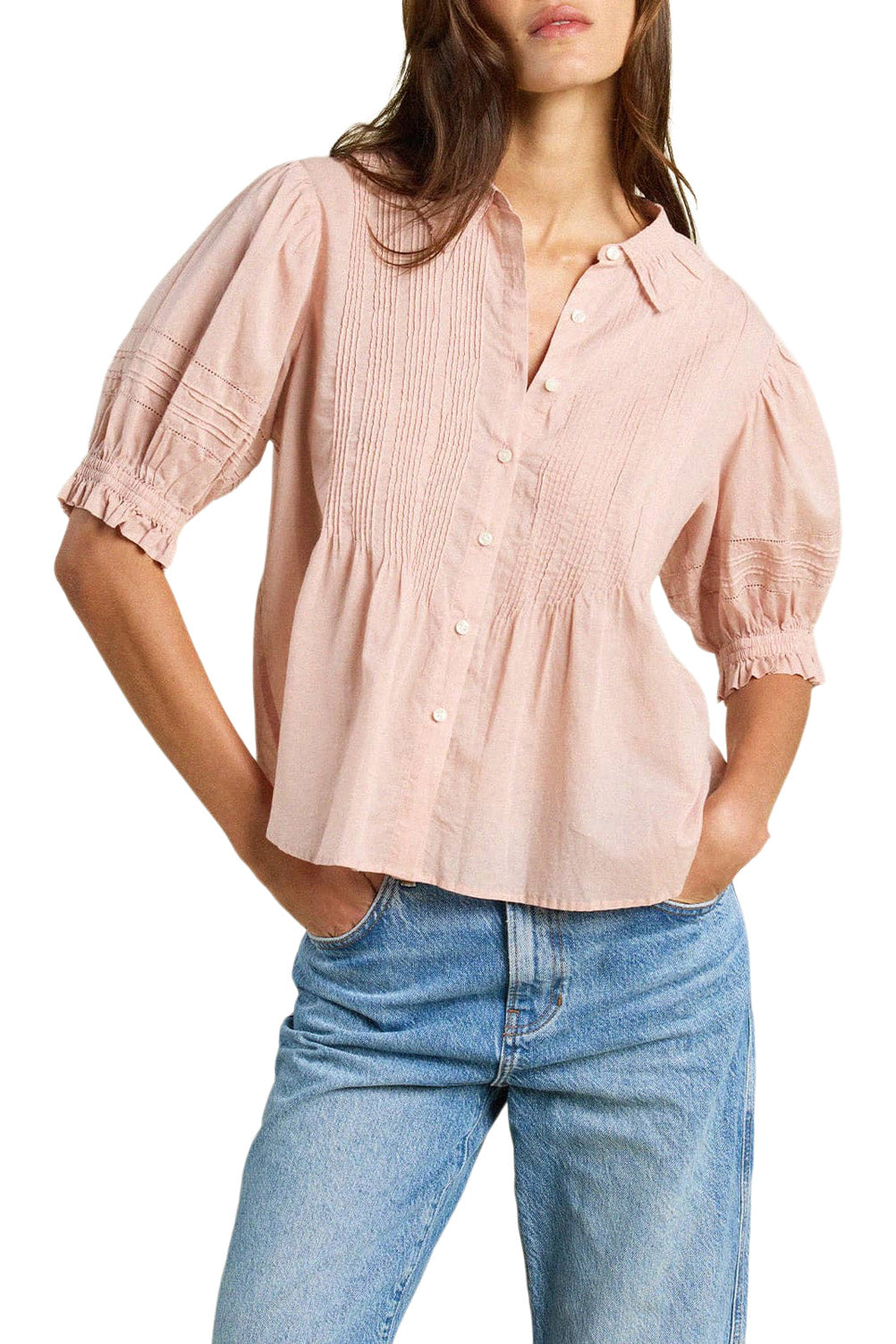 Trovata Birds of Paradis Jess Blouse in Blush