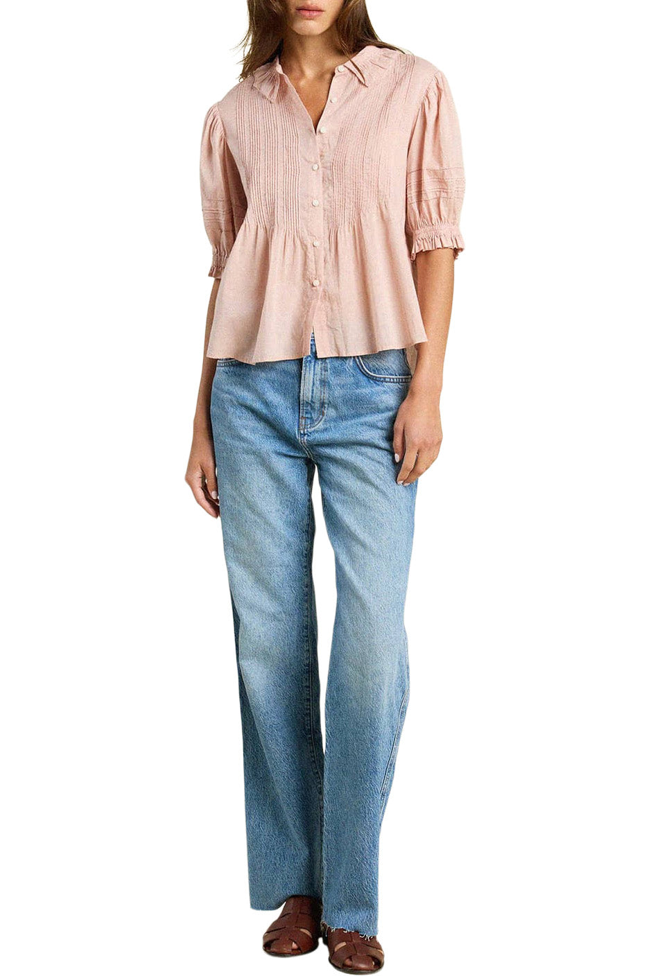 Trovata Birds of Paradis Jess Blouse in Blush