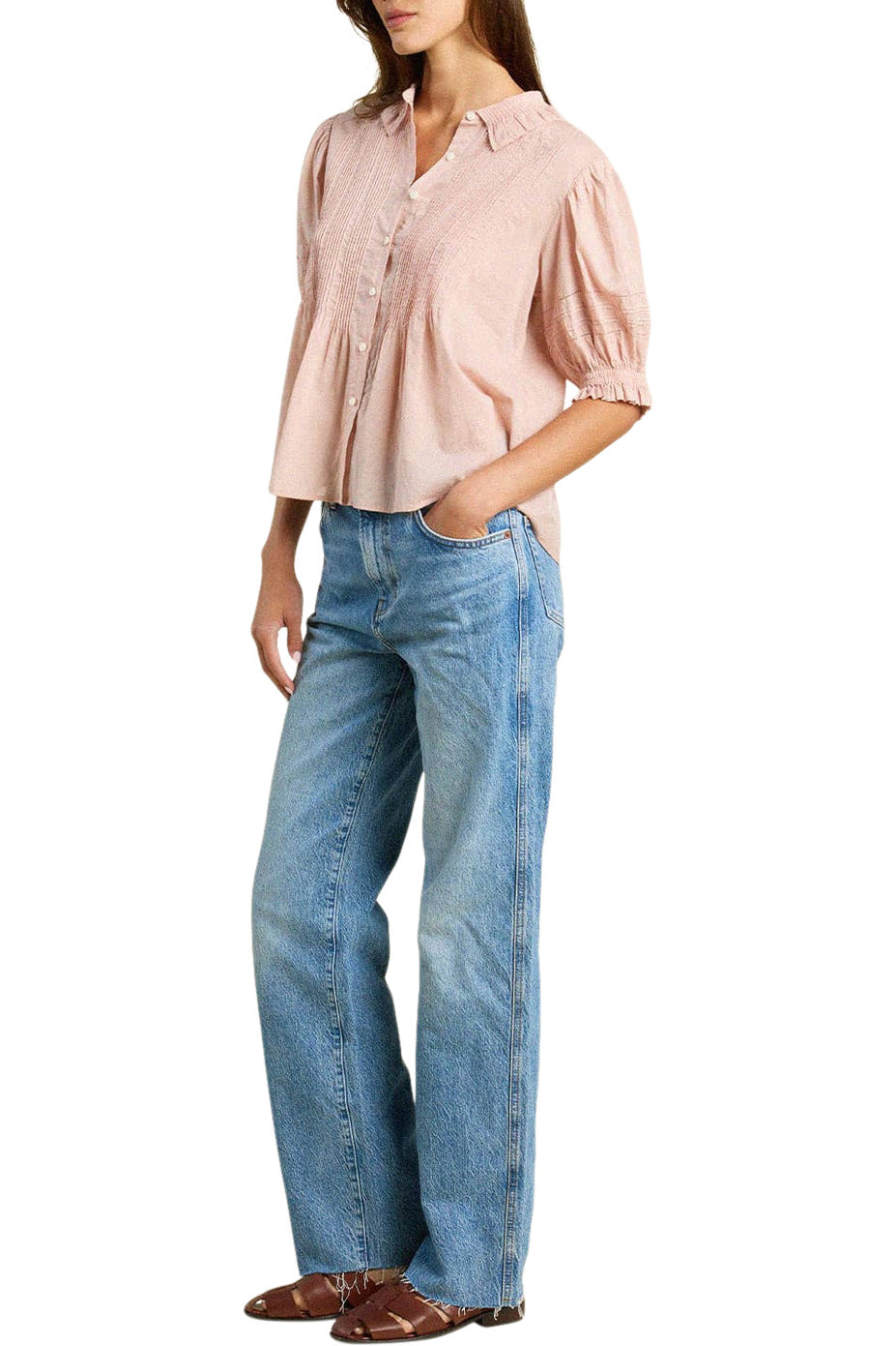 Trovata Birds of Paradis Jess Blouse in Blush