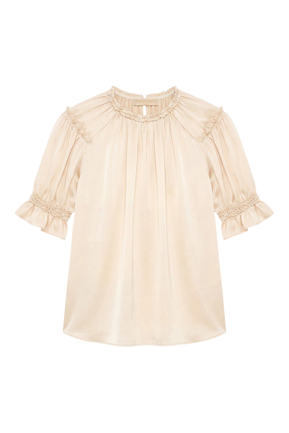 Ulla Johnson Alina Short Sleeve Top in Ivory