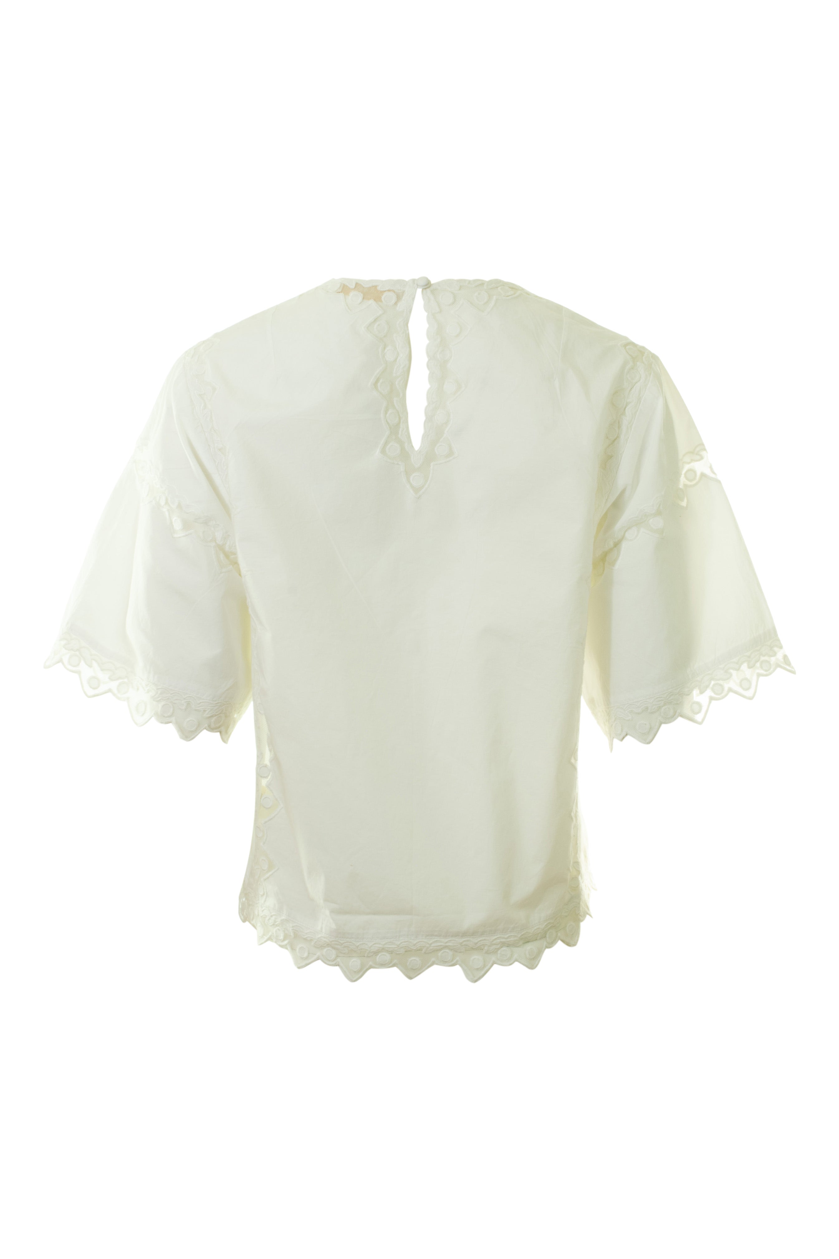 Ulla Johnson Kai Short Sleeve Top in Pristine