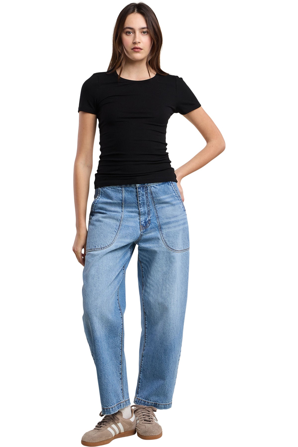 Velvet Adley Short Sleeve Tee in Black