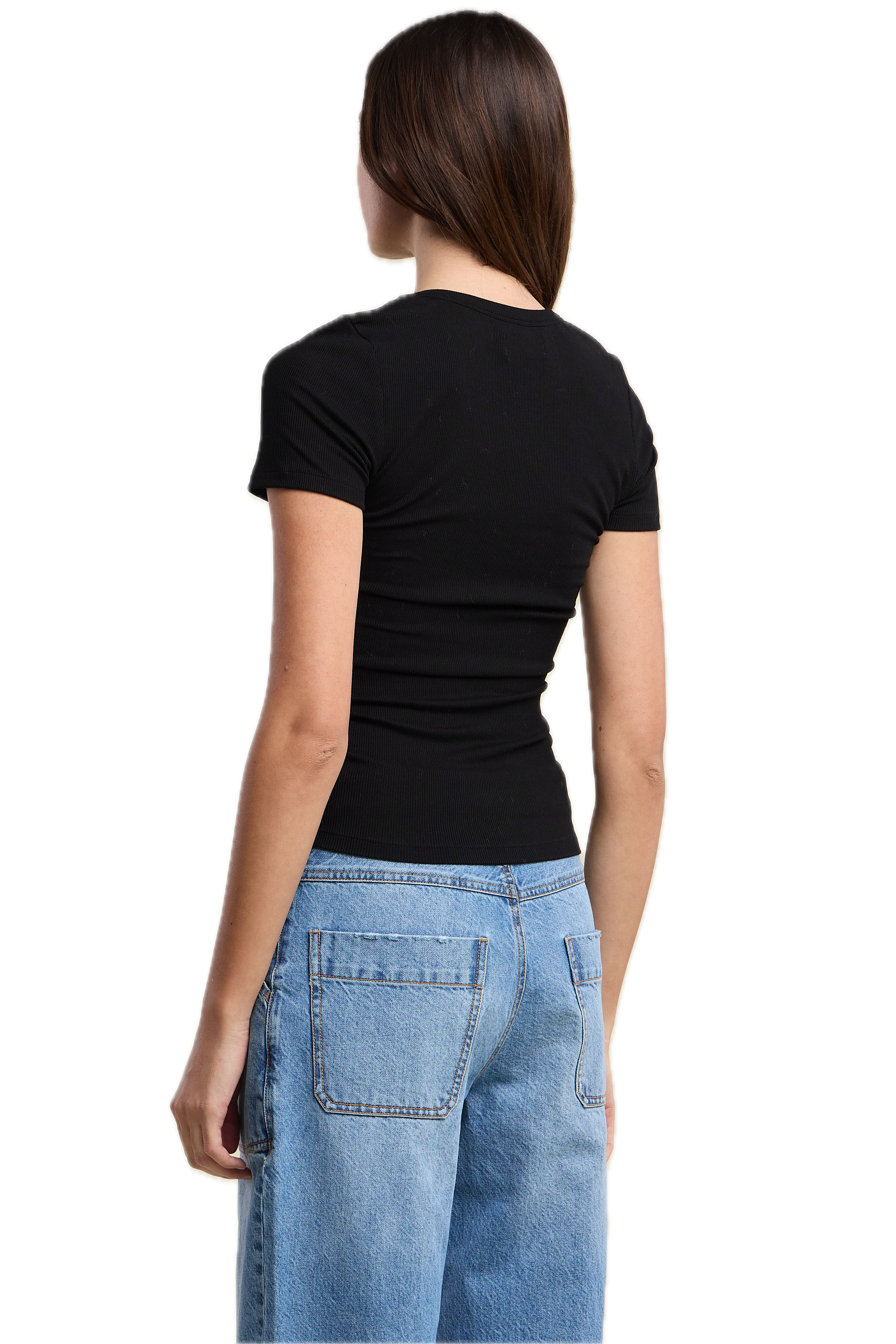Velvet Adley Short Sleeve Tee in Black