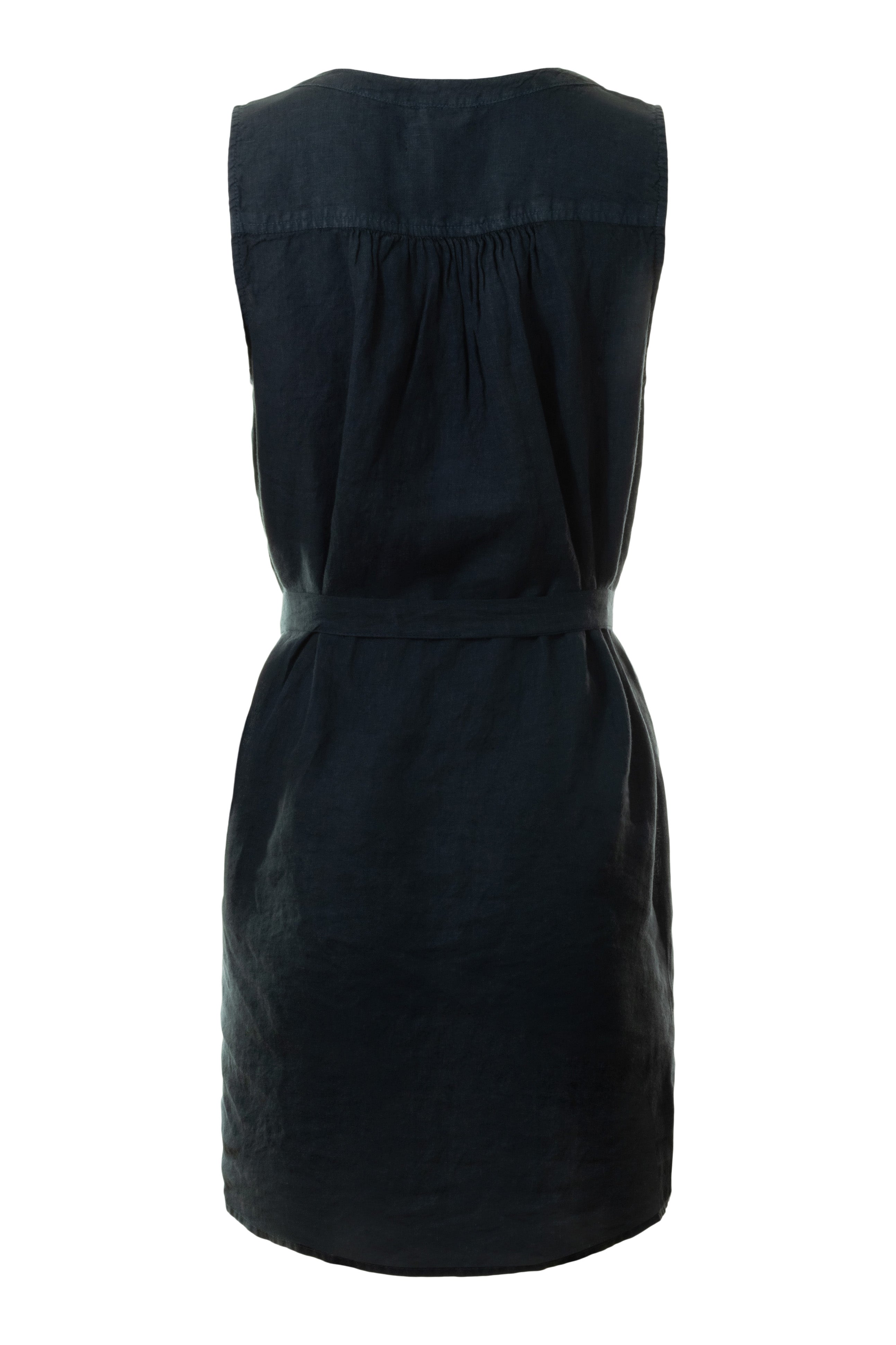 Velvet Adriana Woven Linen Dress in Shadow