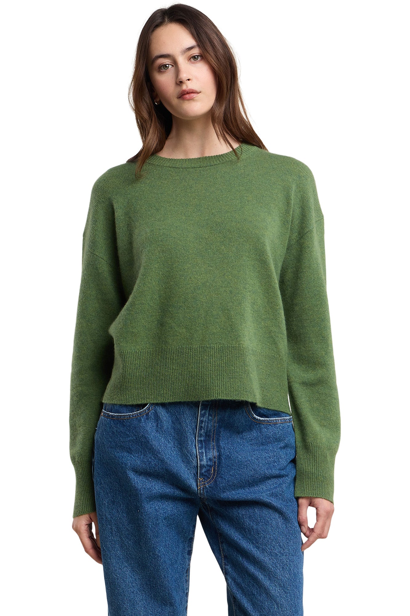 Velvet Alba Sweater in Moss
