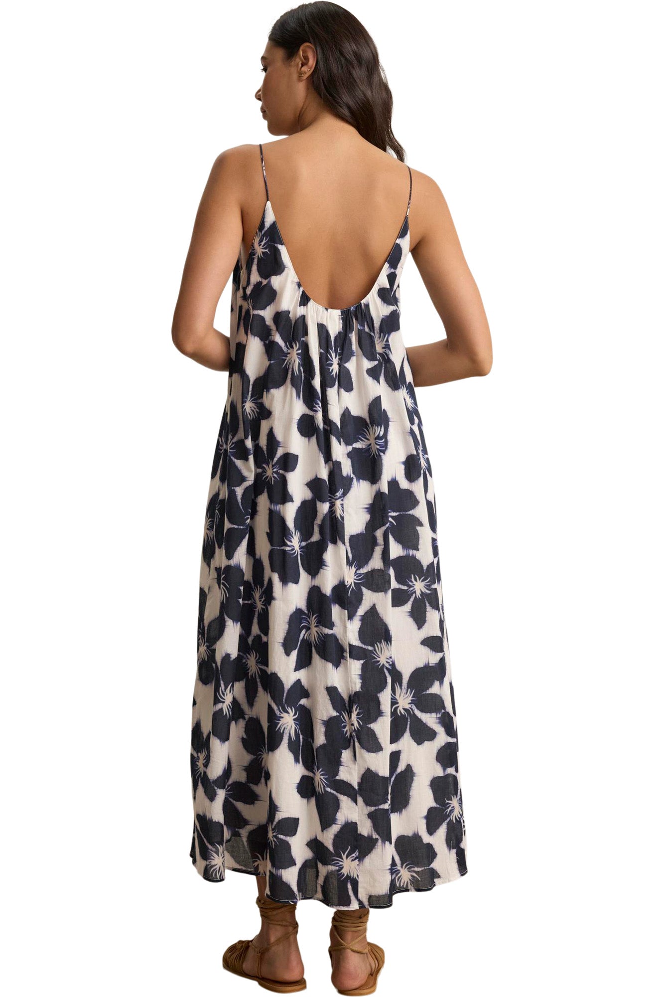 Velvet Alexa Printed Dress in Asul