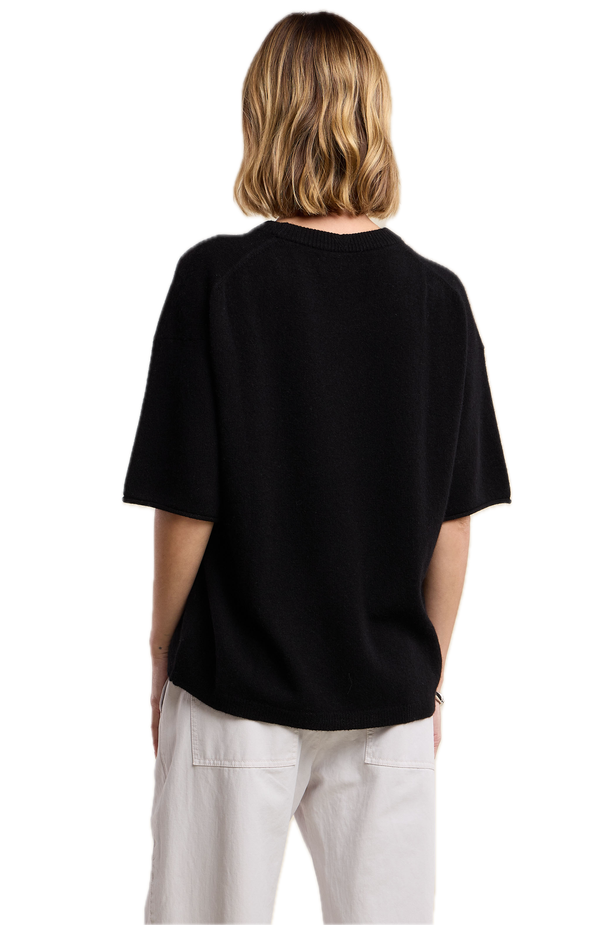 Velvet Amaya Boxy Sweater in Black