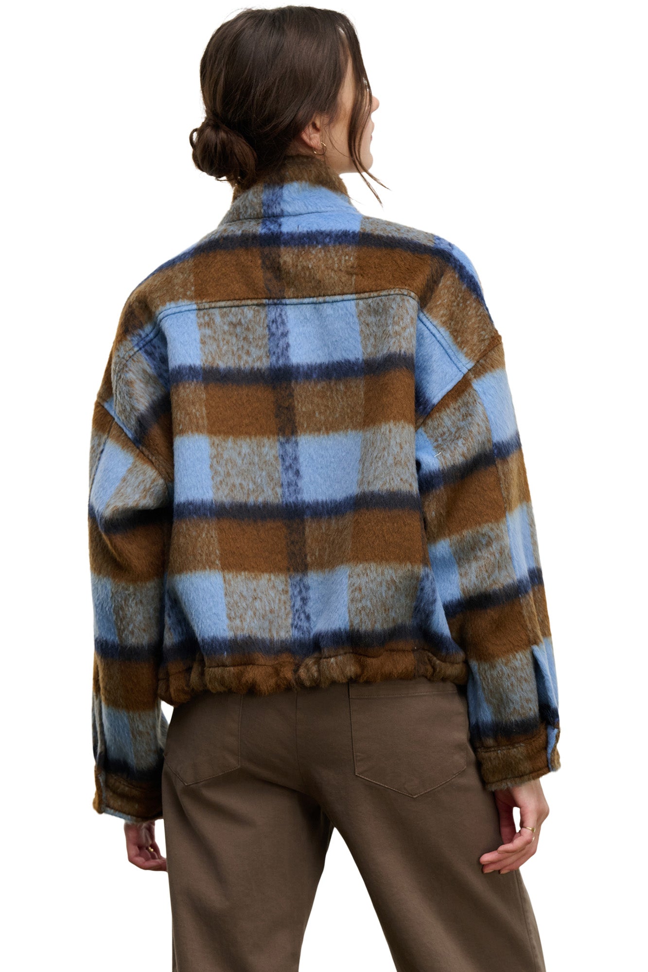 Velvet Aubrey Brushed Jacket in Plaid