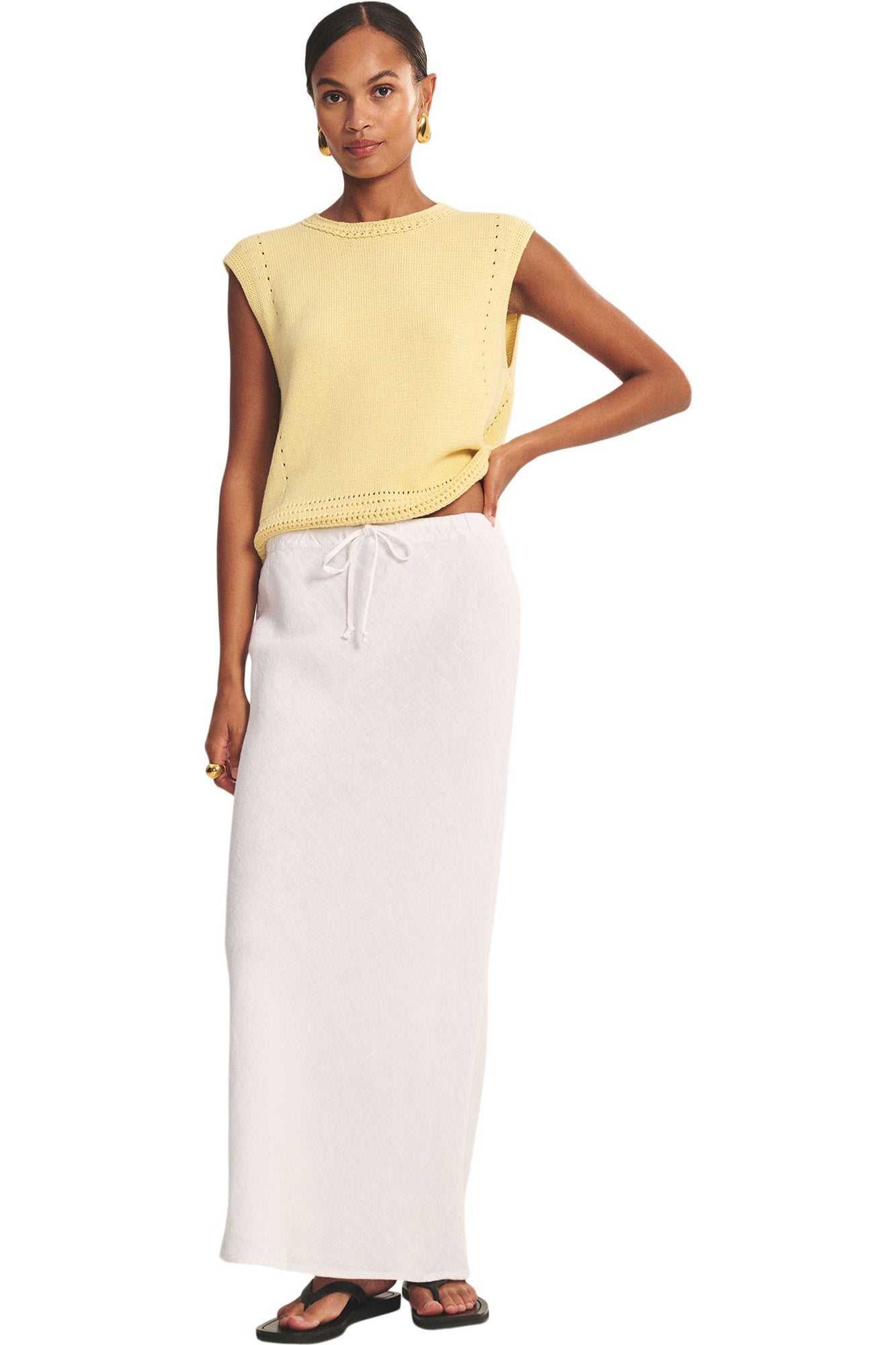 Velvet Beka Skirt in White