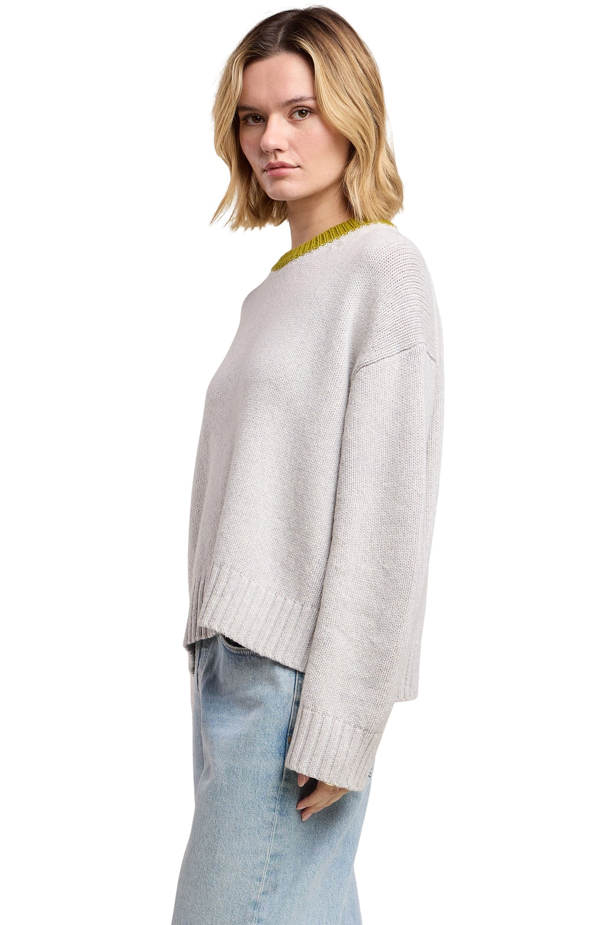 Velvet Calen Crewneck Sweater in Light Heather