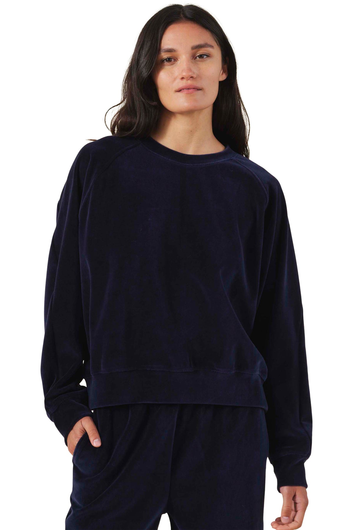 Velvet Callie Lux Velour Crewneck Sweatshirt