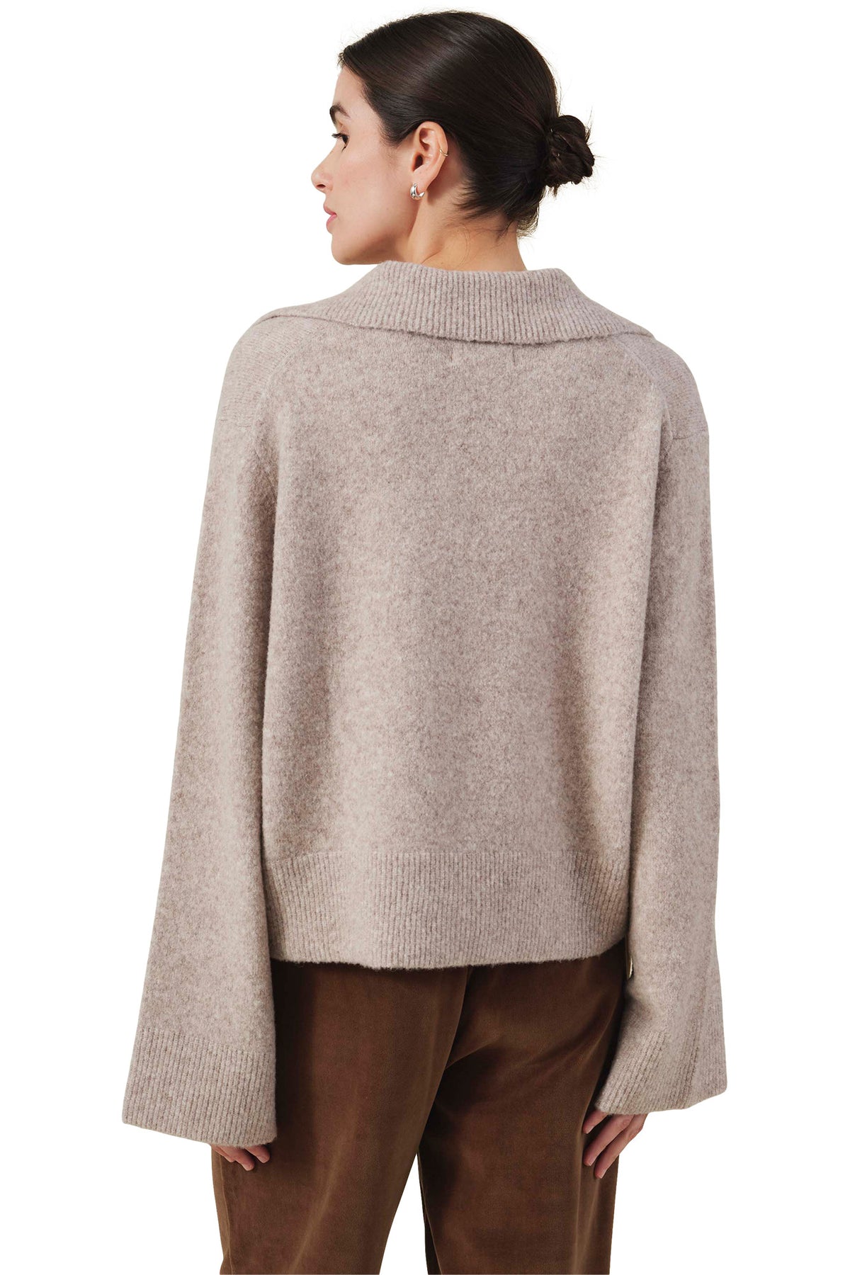Velvet Carson Collared V-neck Sweater