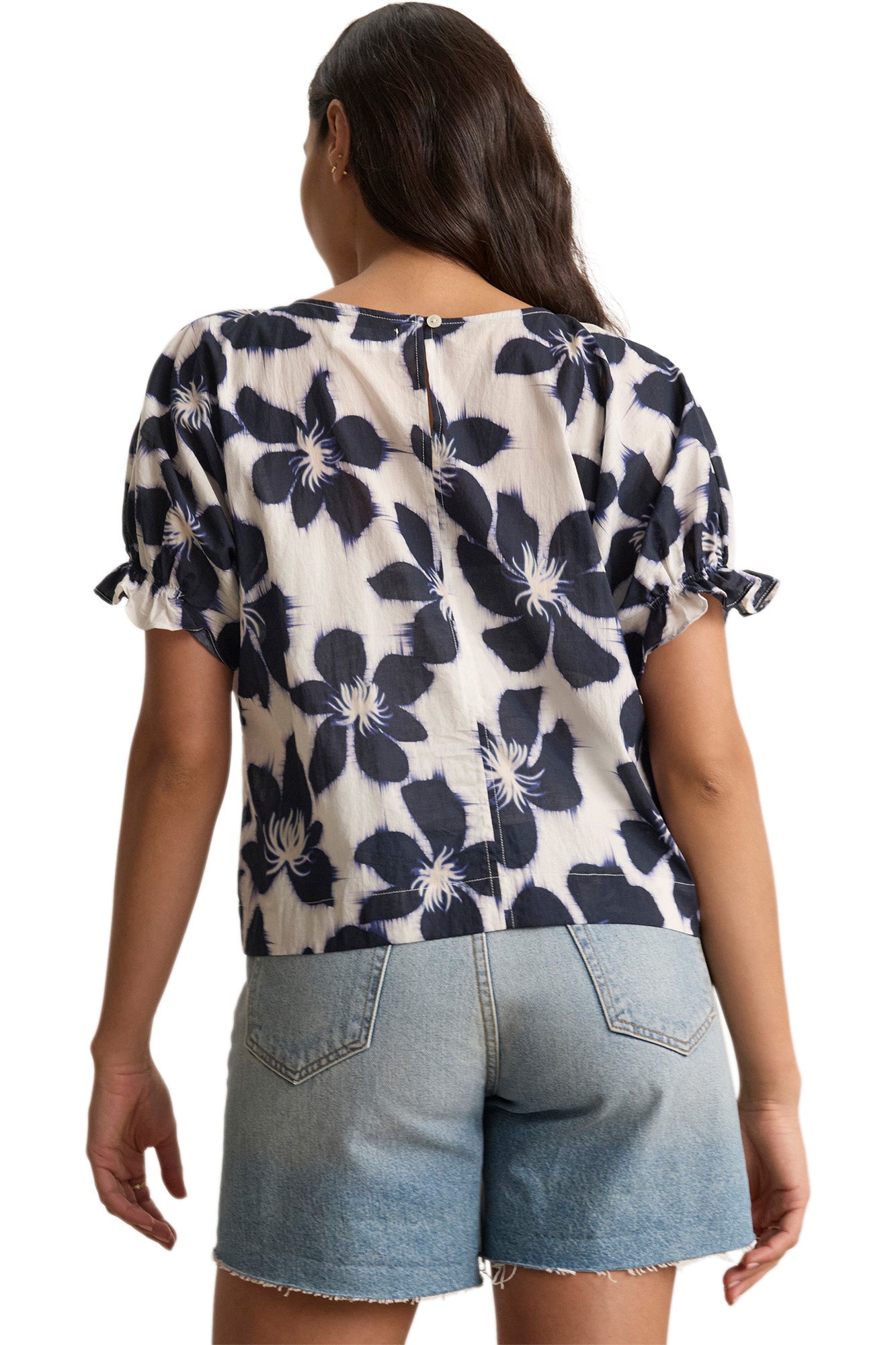 Velvet Delilah Top in Asul