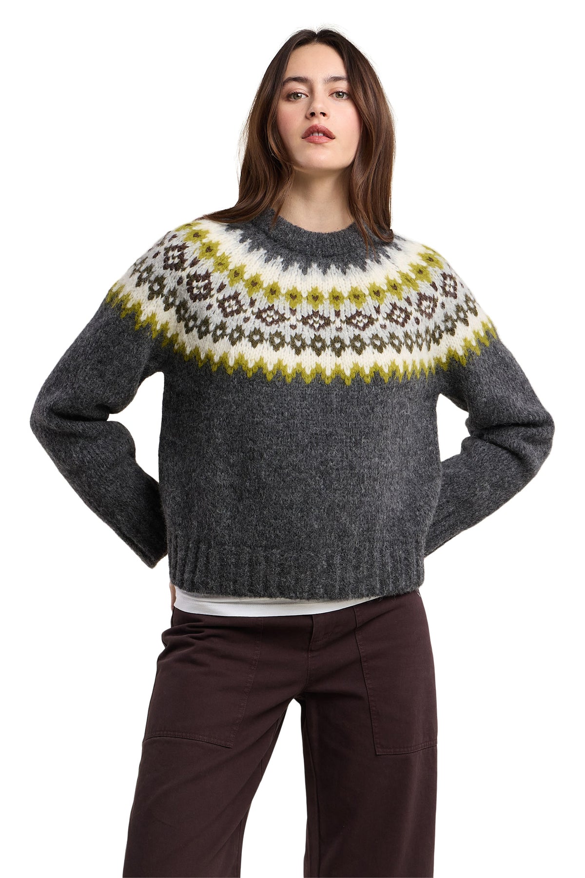 Velvet Edith Crewneck Sweater in Multi